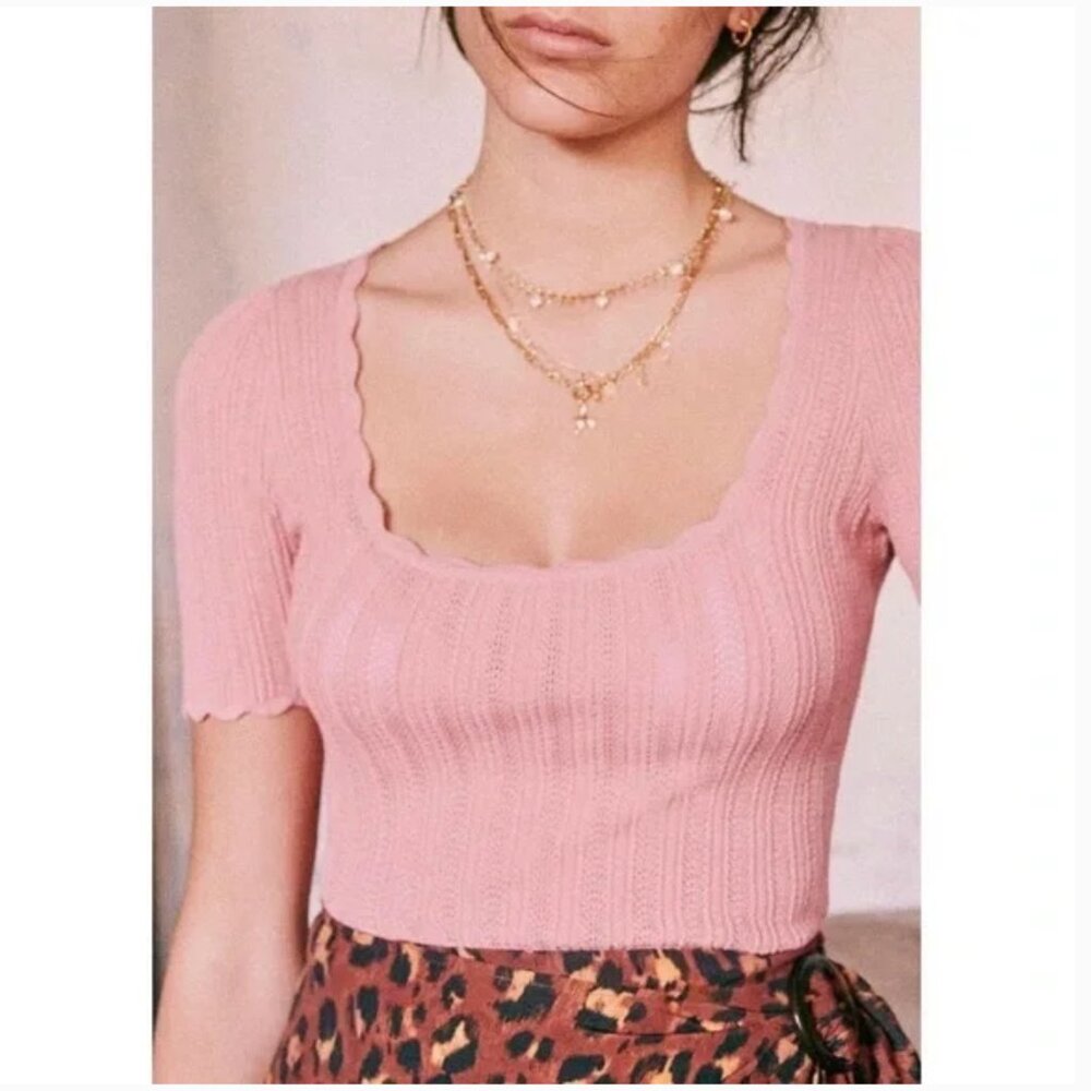 Sezane Anil Top in Rosewood, Medium, Excellent Condition